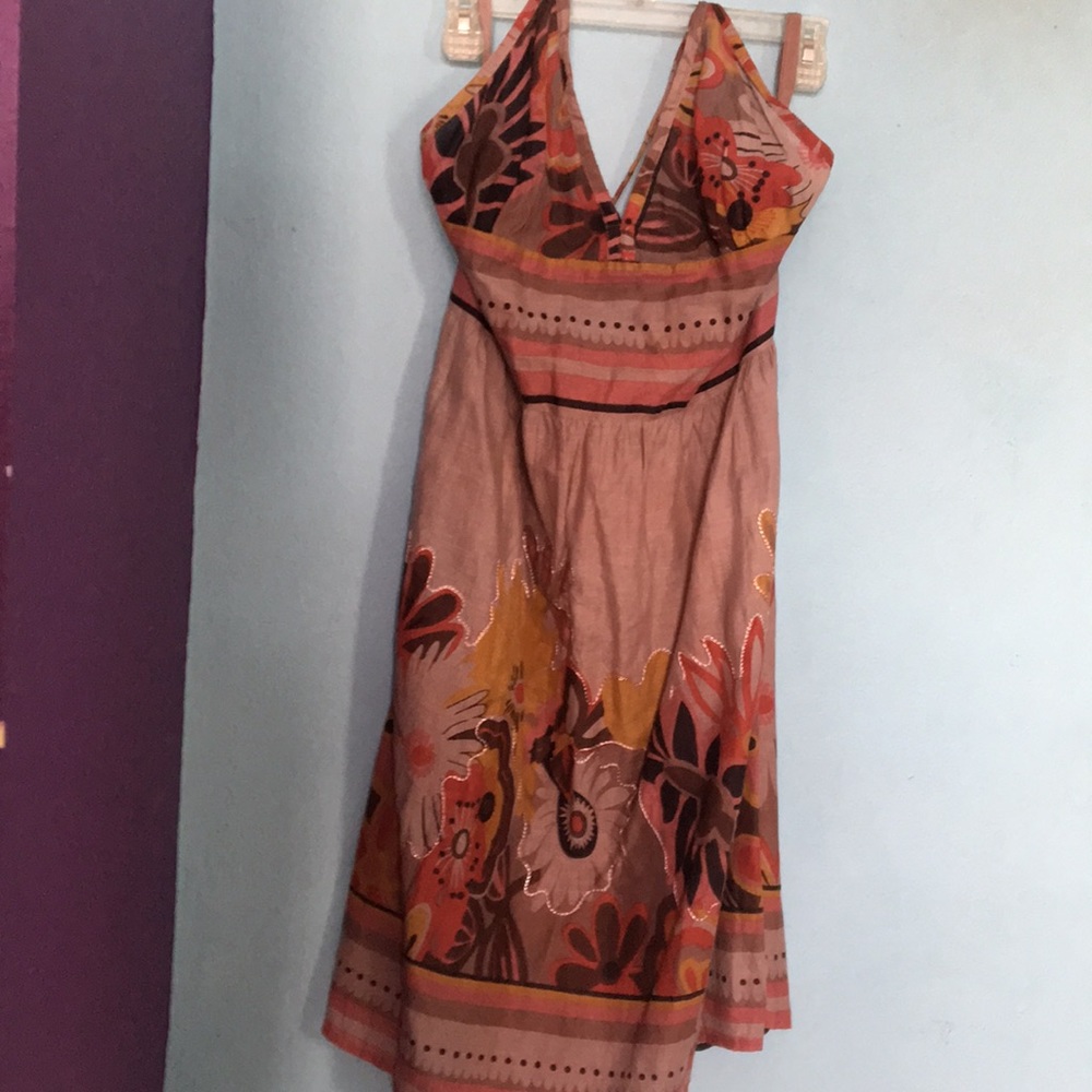 Maroon-ish Floral Summer Dress